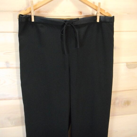 NEW Lane Bryant Women's size 14/16 Pull-on Pants Black Satin Trim Drawstring NWT - Picture 2 of 11